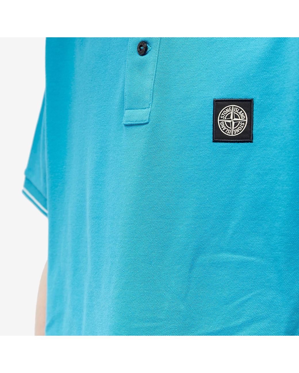 Stone Island Patch Polo Shirt in Blue for Men | Lyst