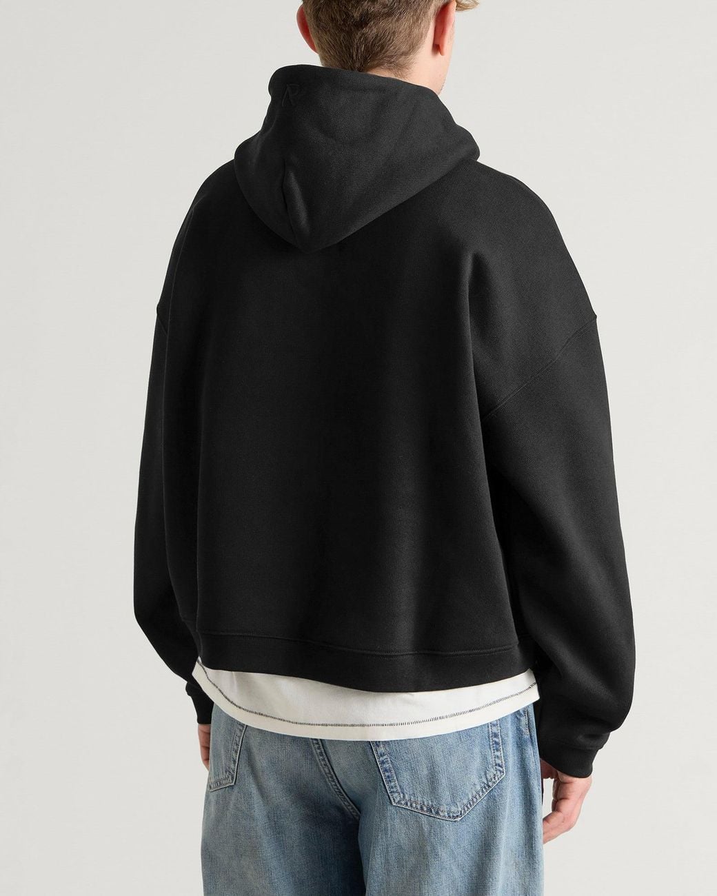 Represent Black Initial Boxy Hoodie for men