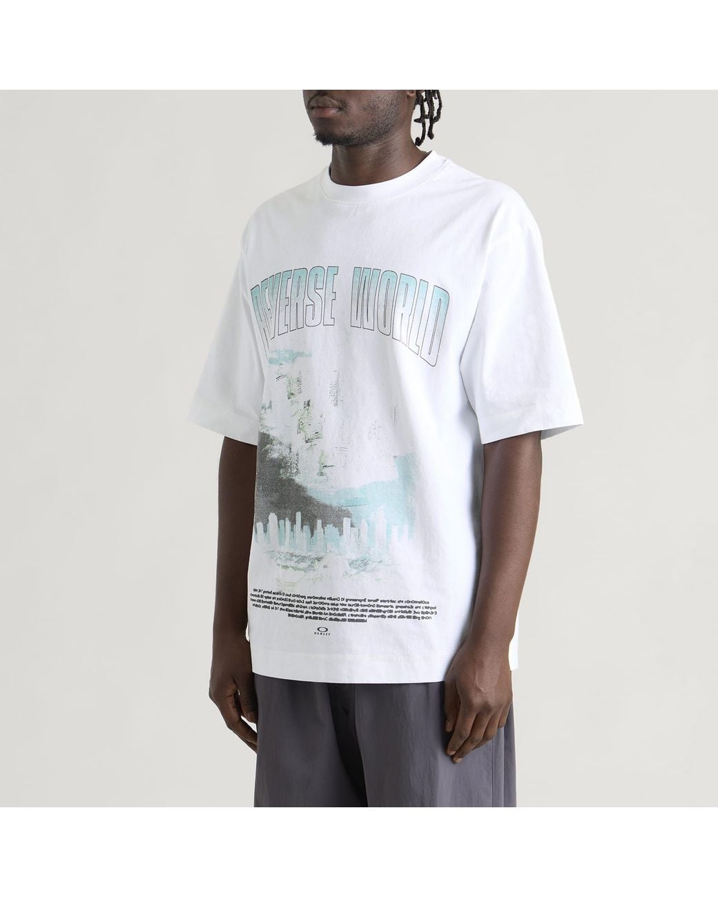 Oakley Blue Reverse World T-Shirt for men