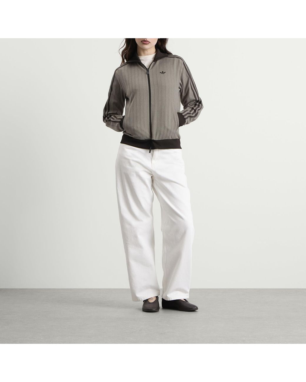 Adidas Gray Tweed Track Top