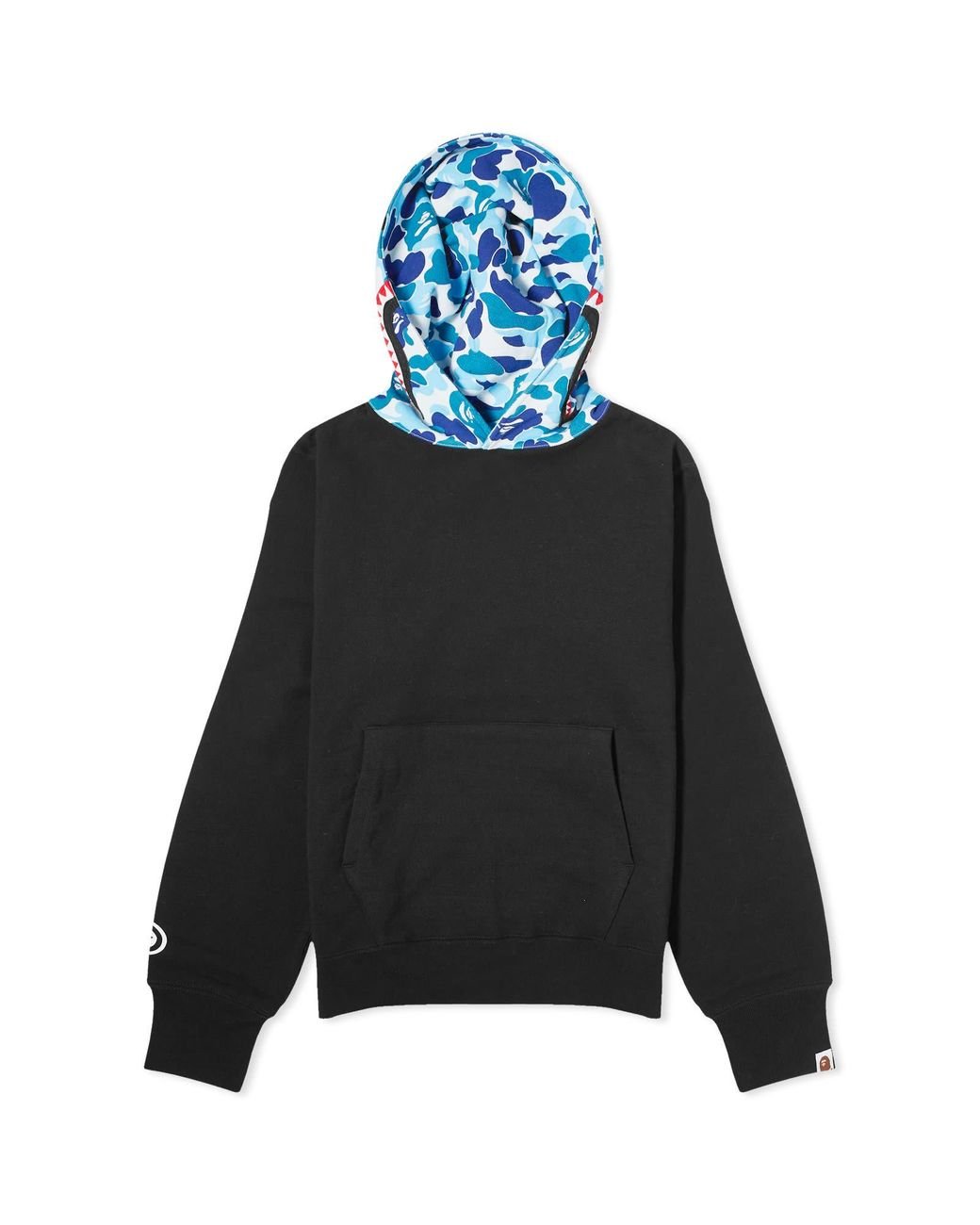 A Bathing Ape Abc Camo Shark Pullover Hoodie in Black for