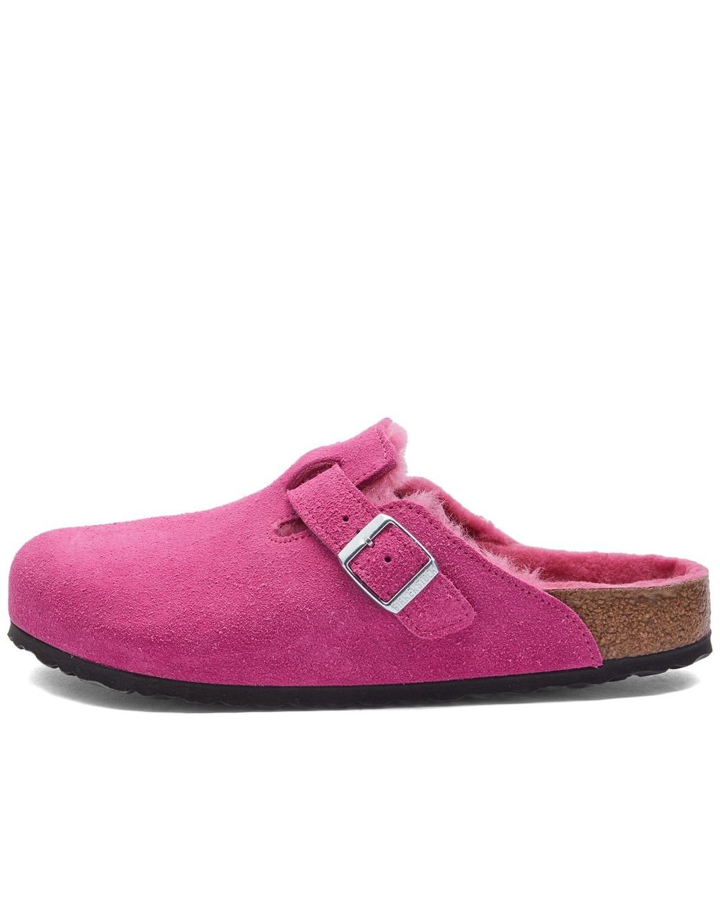 Birkenstock Boston Shearling Clog in Pink Lyst