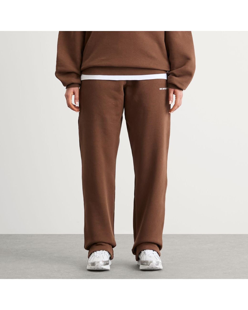 MKI Miyuki-Zoku Brown Uniform Wide Leg Joggers