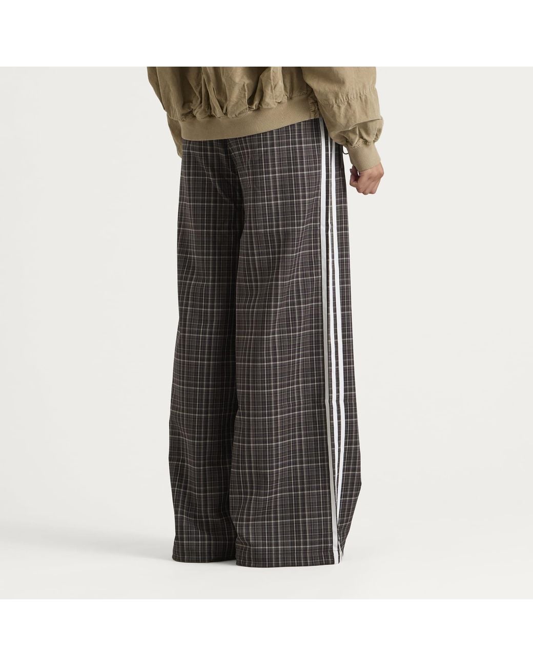 Adidas Gray Check Track Pant