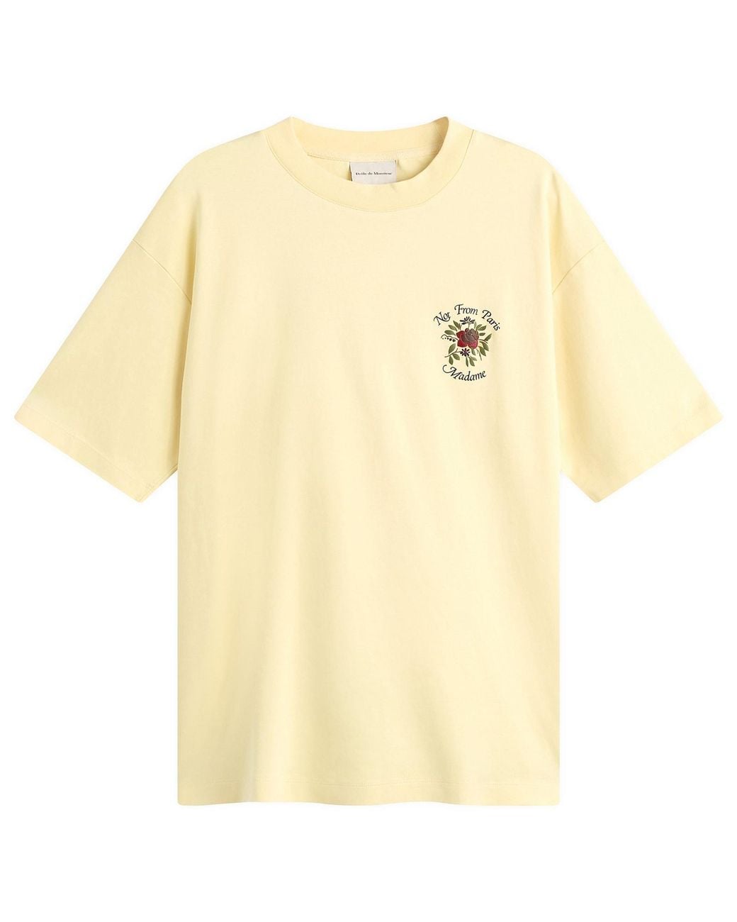 Drole de Monsieur Yellow Rose Slogan T-Shirt for men