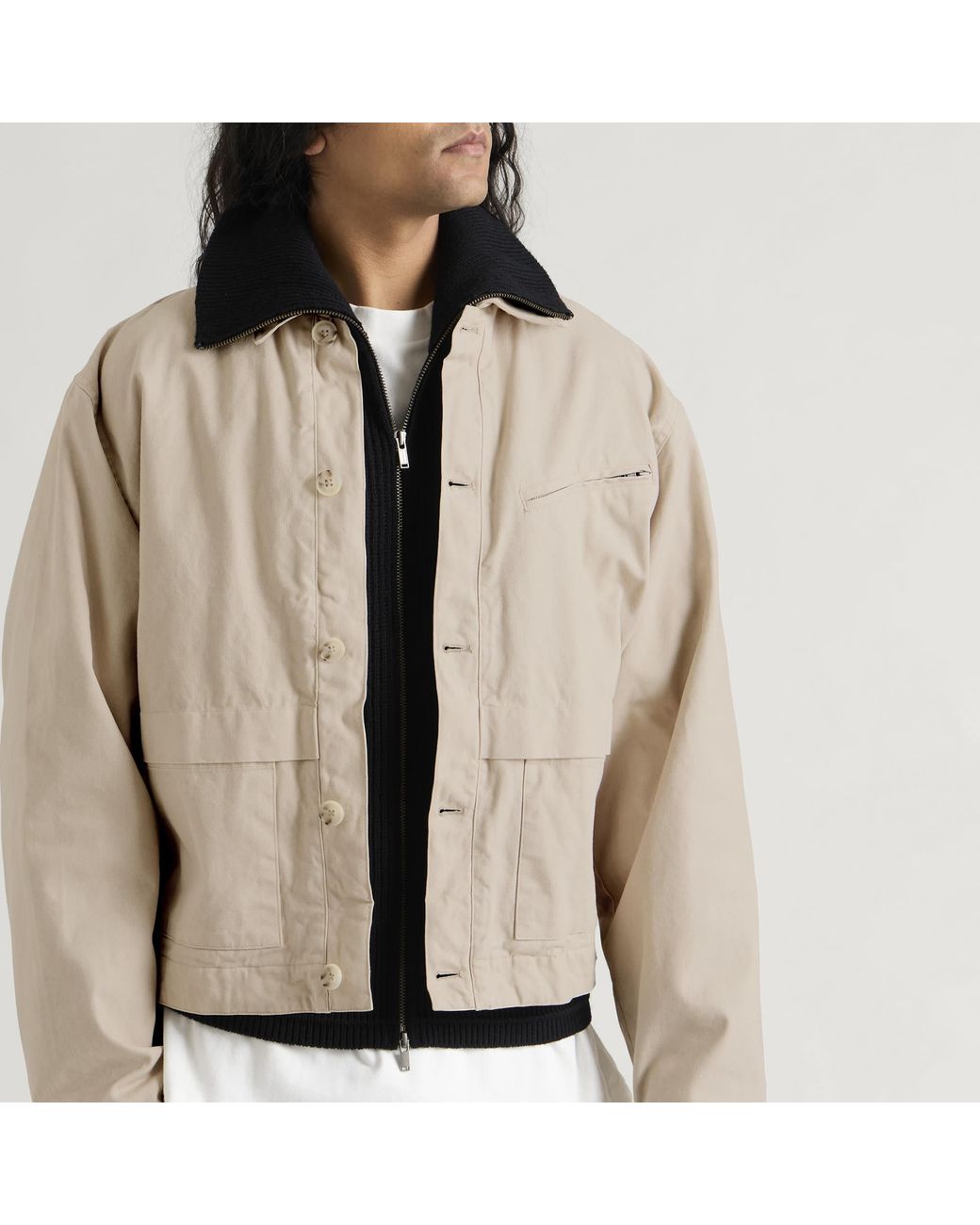 Entire studios Natural Hatch Cotton Jacket for men