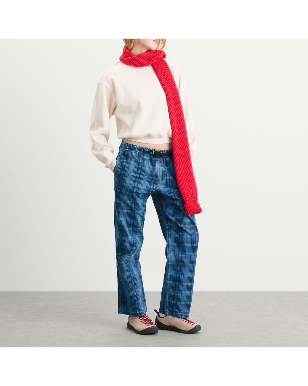 Gramicci Blue O.G Denim Plaid Pant
