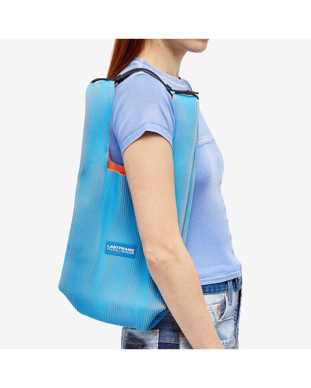 ★関税・送料込み★LASTFRAME★ Two Tone Okamochi Bag Medium lastframe-Neon-BlueNeon-Orange