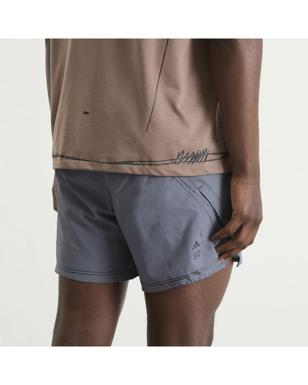 Adidas Gray X Song For The Mute Running Shorts for men