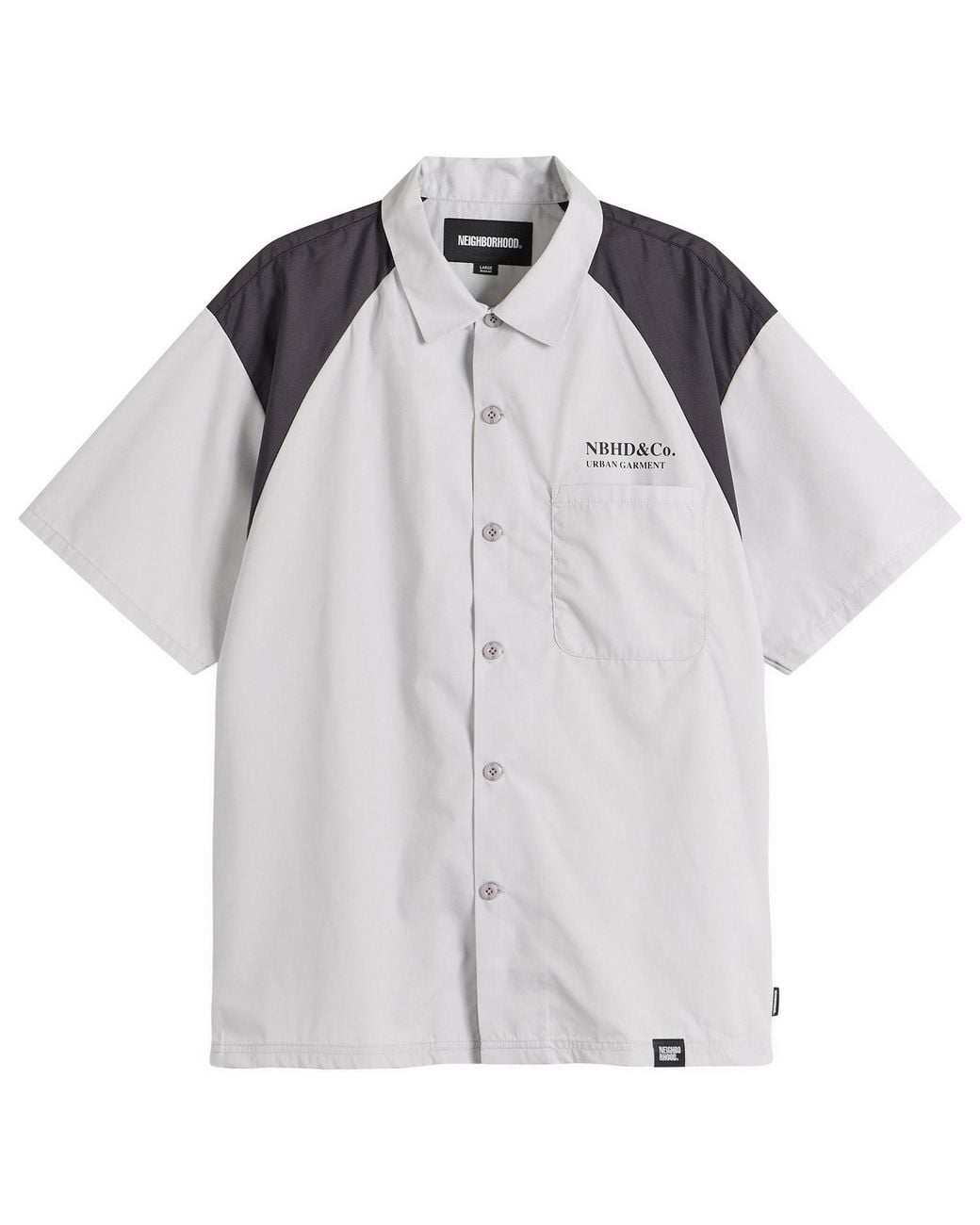Neighborhood Gray Classic 2-Tone Short Sleeve Work Shirt 2 for men
