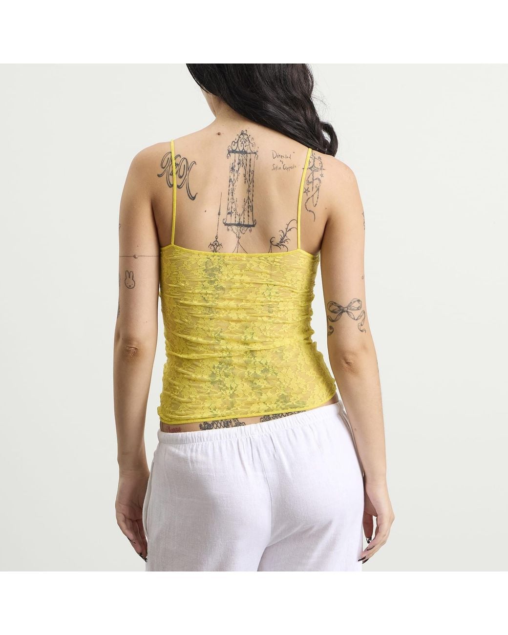 Fruity Booty Yellow Lace Vest