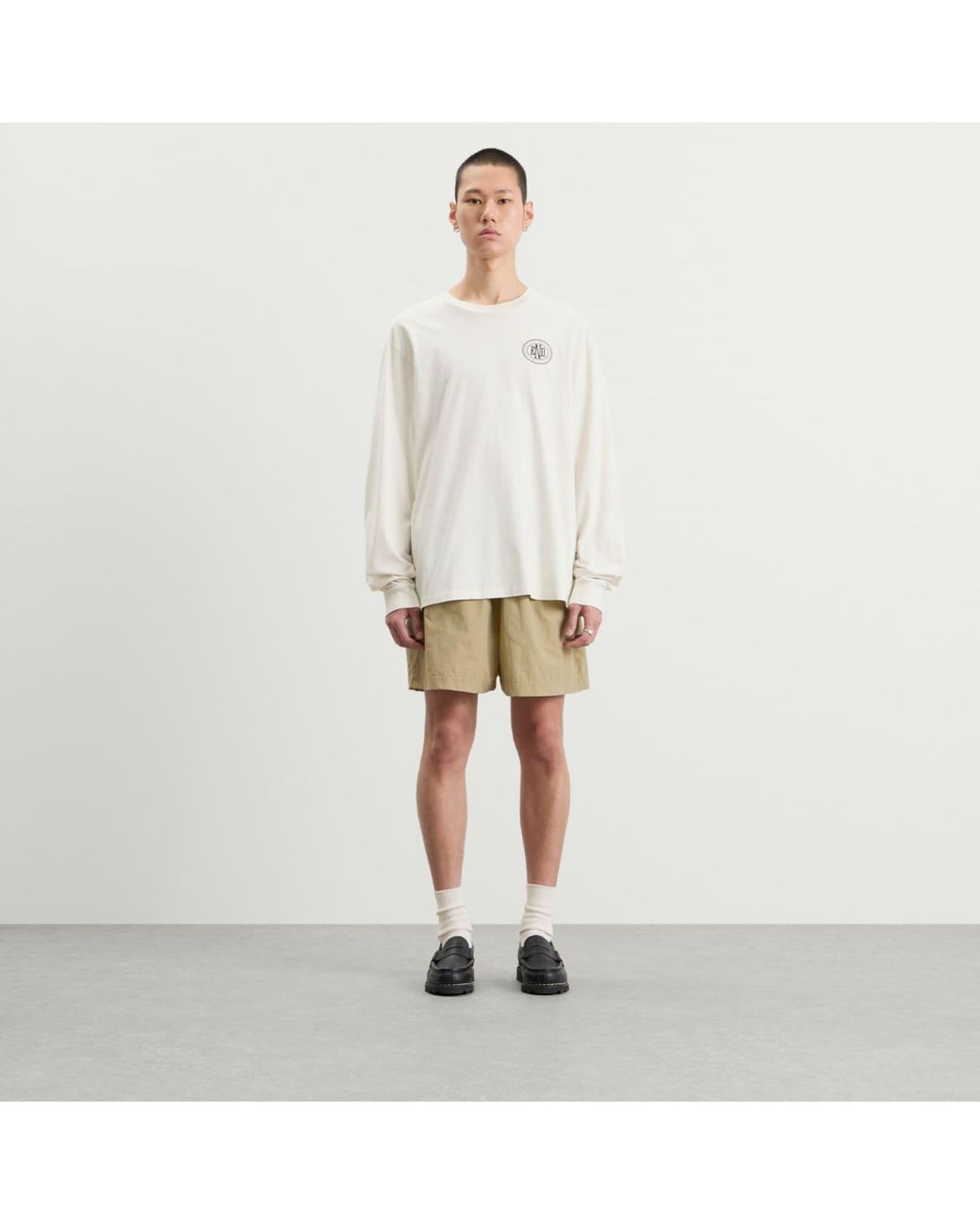 END. Natural Flight Drawstring Shorts