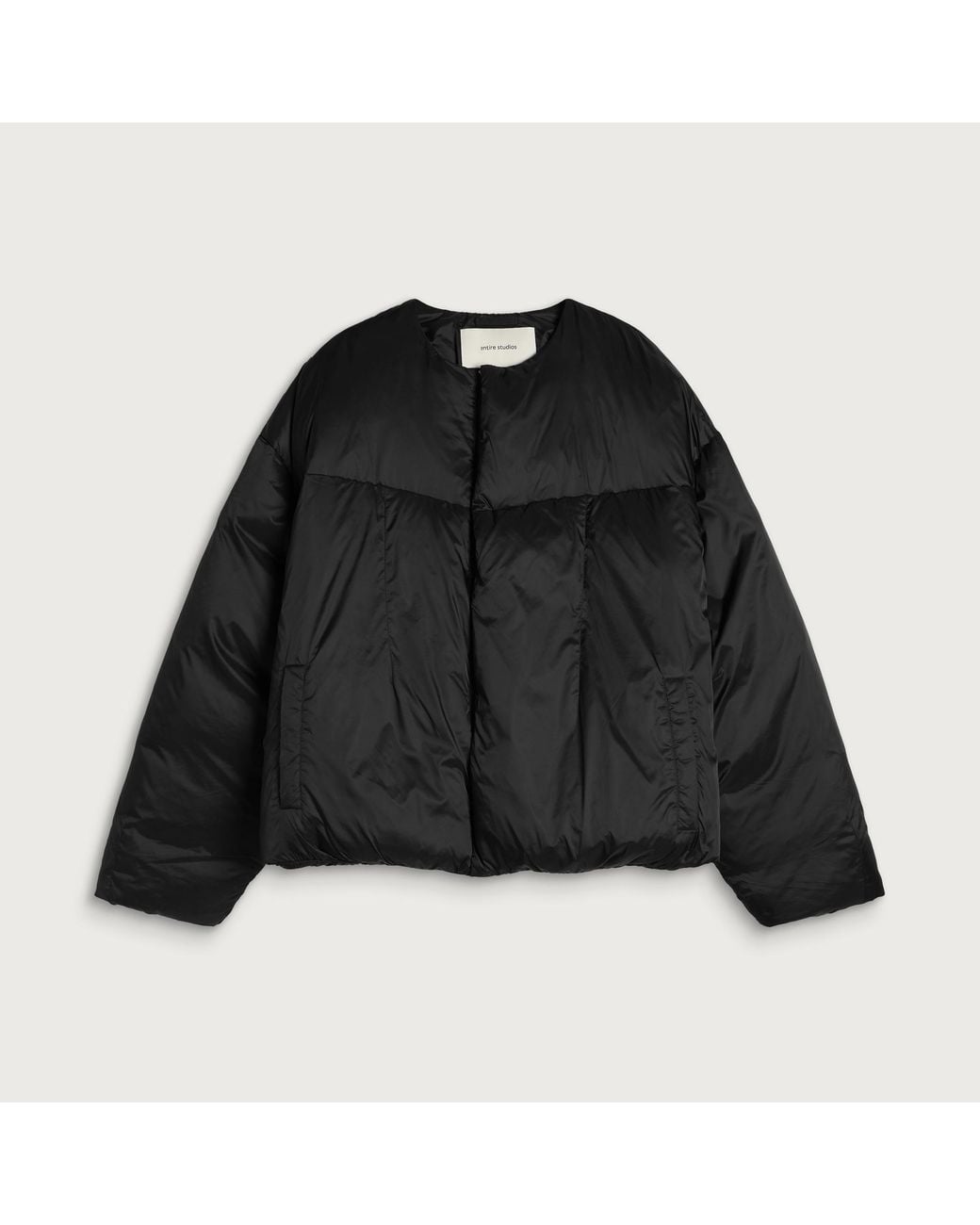 Entire studios Black Pod Puffer Jacket for men