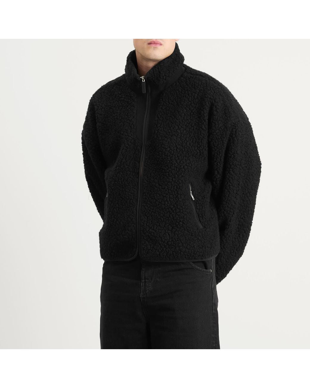Entire studios Black Fleece Jacket for men