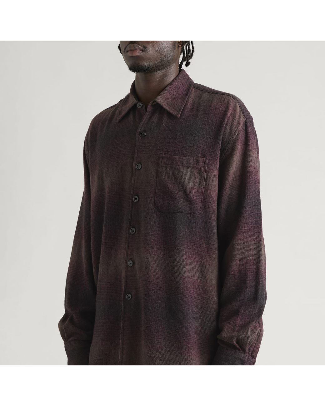 Our Legacy Black Cordial Check Grain Weave Above Shirt for men