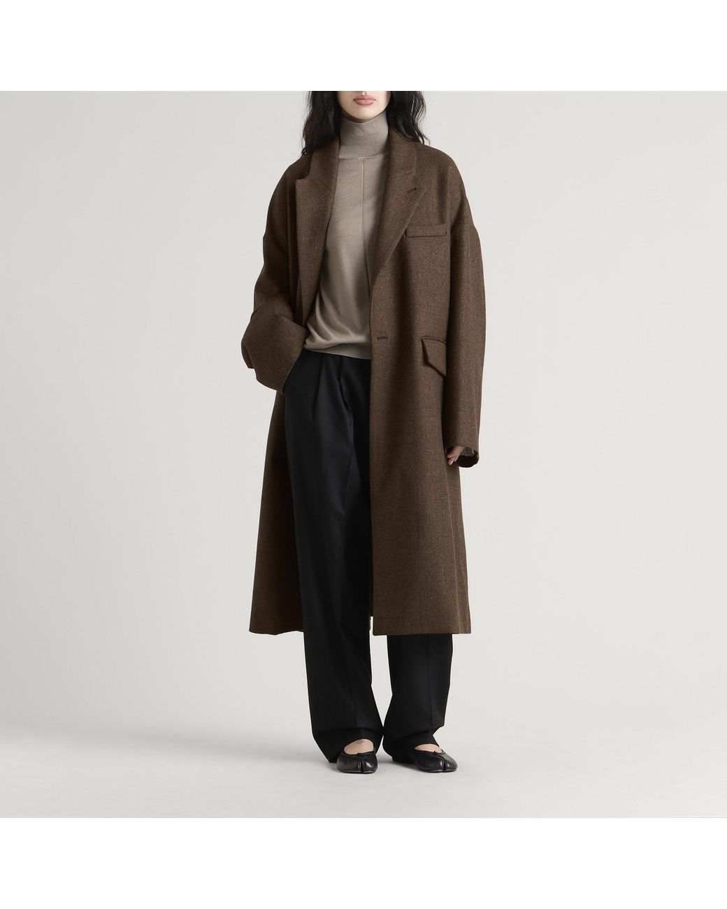 Maison Margiela Brown Oversized Cocooning Coat