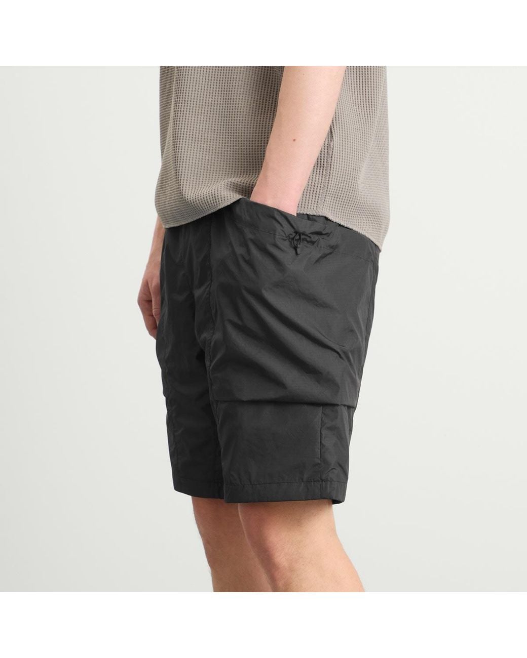 Goldwin Black Ripstop Shorts for men