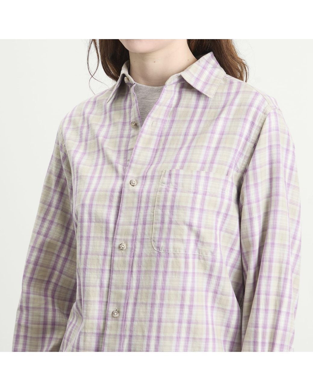 Gramicci Purple Checkered Ombre Shirt
