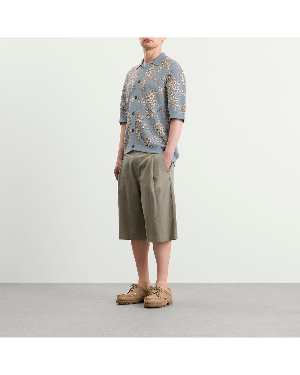 Corridor NYC Trellis Knit Shirt in Blue for Men | Lyst