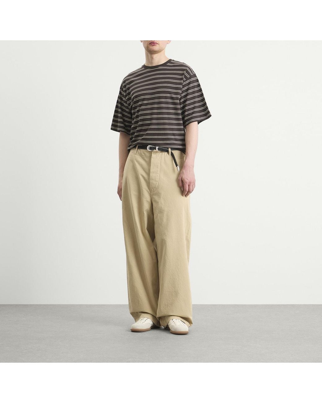 Kaptain Sunshine Natural Cotton Drill Wide Pants for men