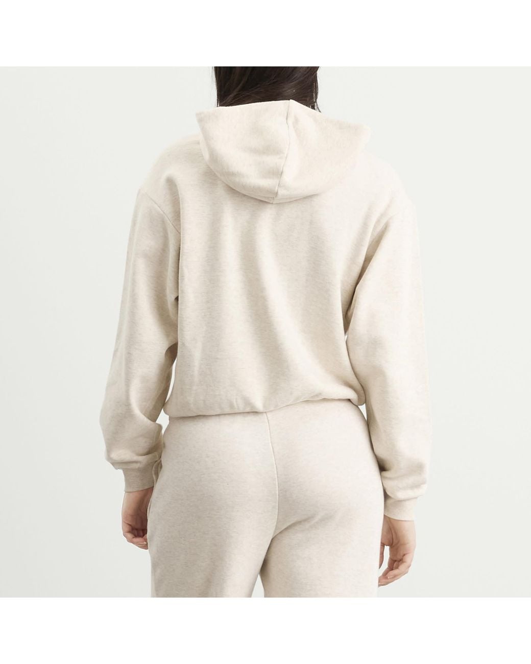 Skims Natural Cotton Fleece Classic Pullover Hoodie