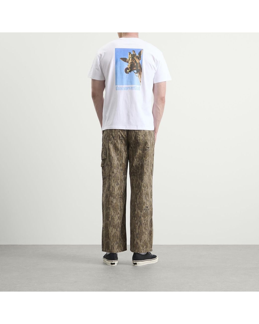 Thisisneverthat White Giraffe T-Shirt for men