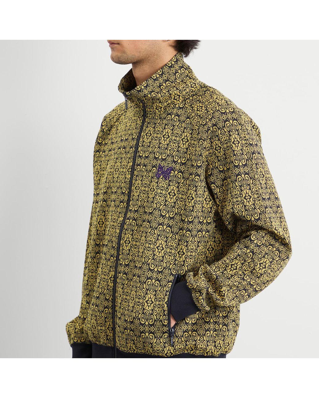 Needles Poly Jacquard Track Jacket in Green for Men | Lyst UK