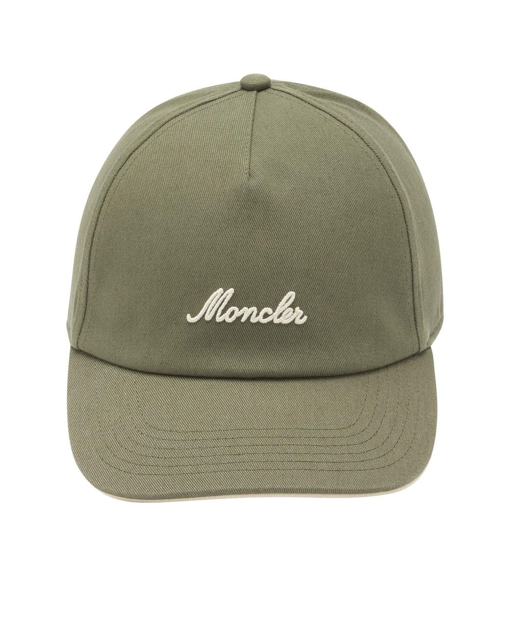 Moncler Green Cotton Archive Cap for men