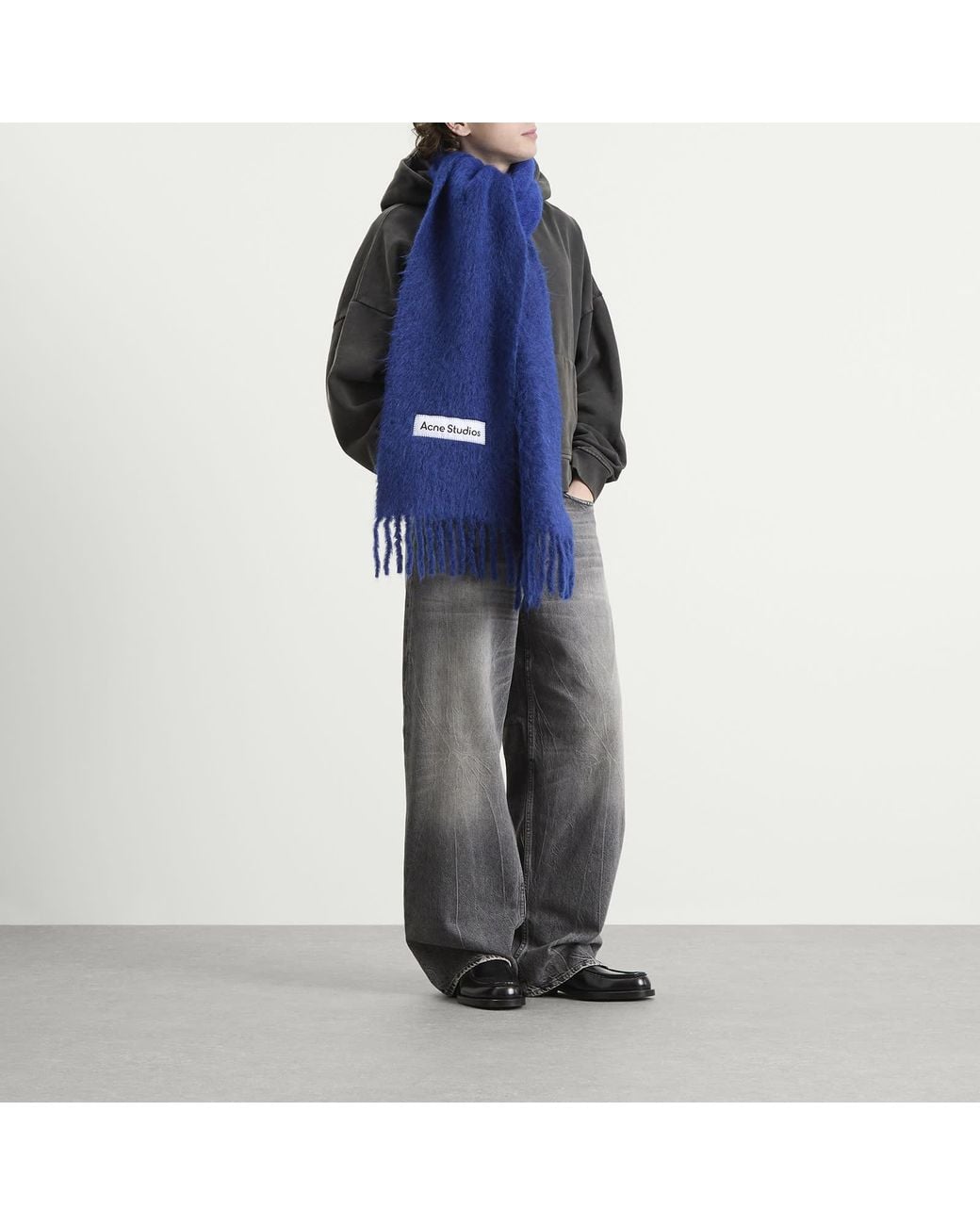 Acne Blue Vally Dip Dye Scarf