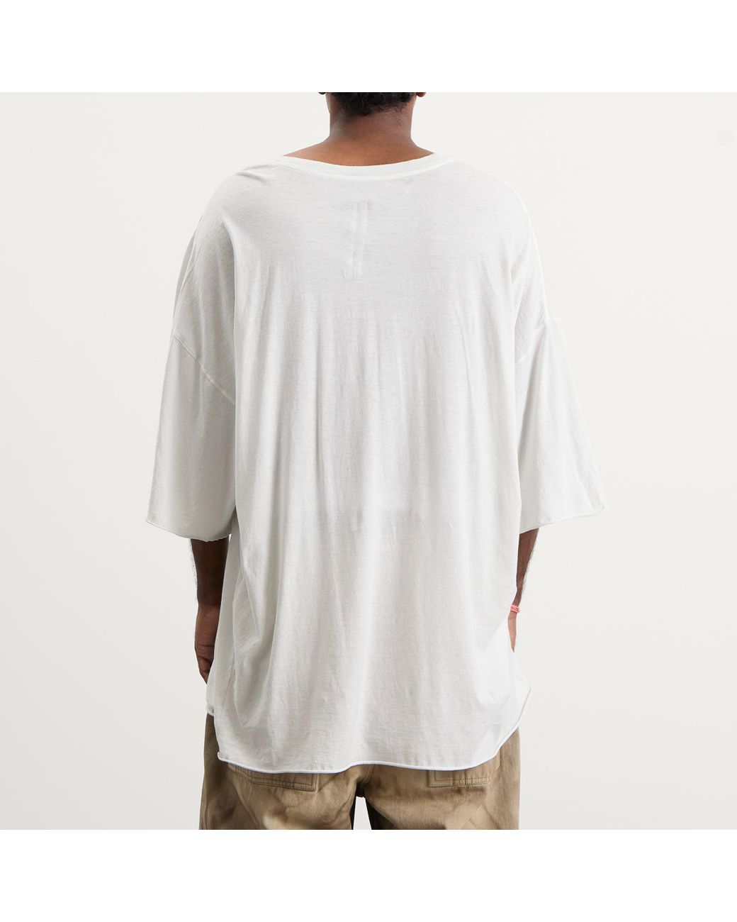Rick Owens White V Neck Tommy T-Shirt for men