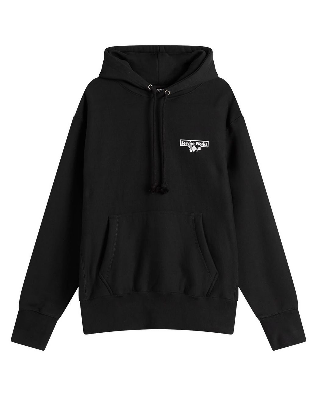 Service Works Black Trademark Hoodie for men
