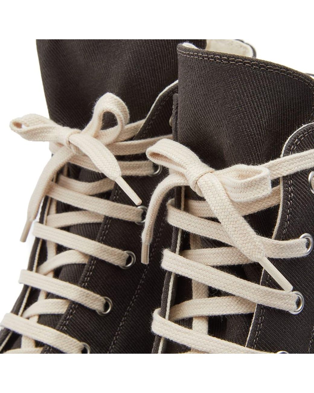 Rick Owens DRKSHDW Men's Black Denim Twill Cargo Sneaks