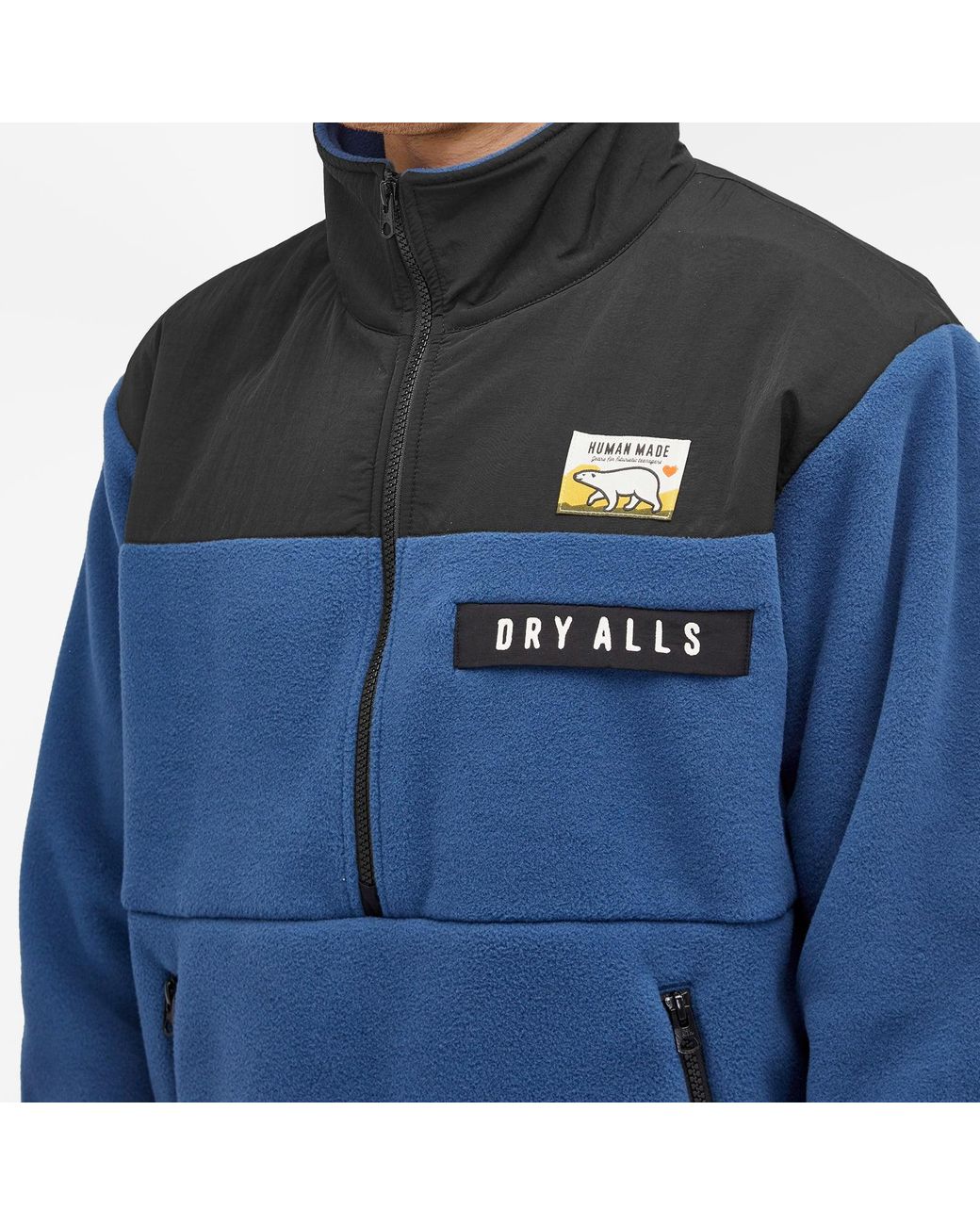 Human Made Fleece Half-Zip Jacket in Blue for Men | Lyst