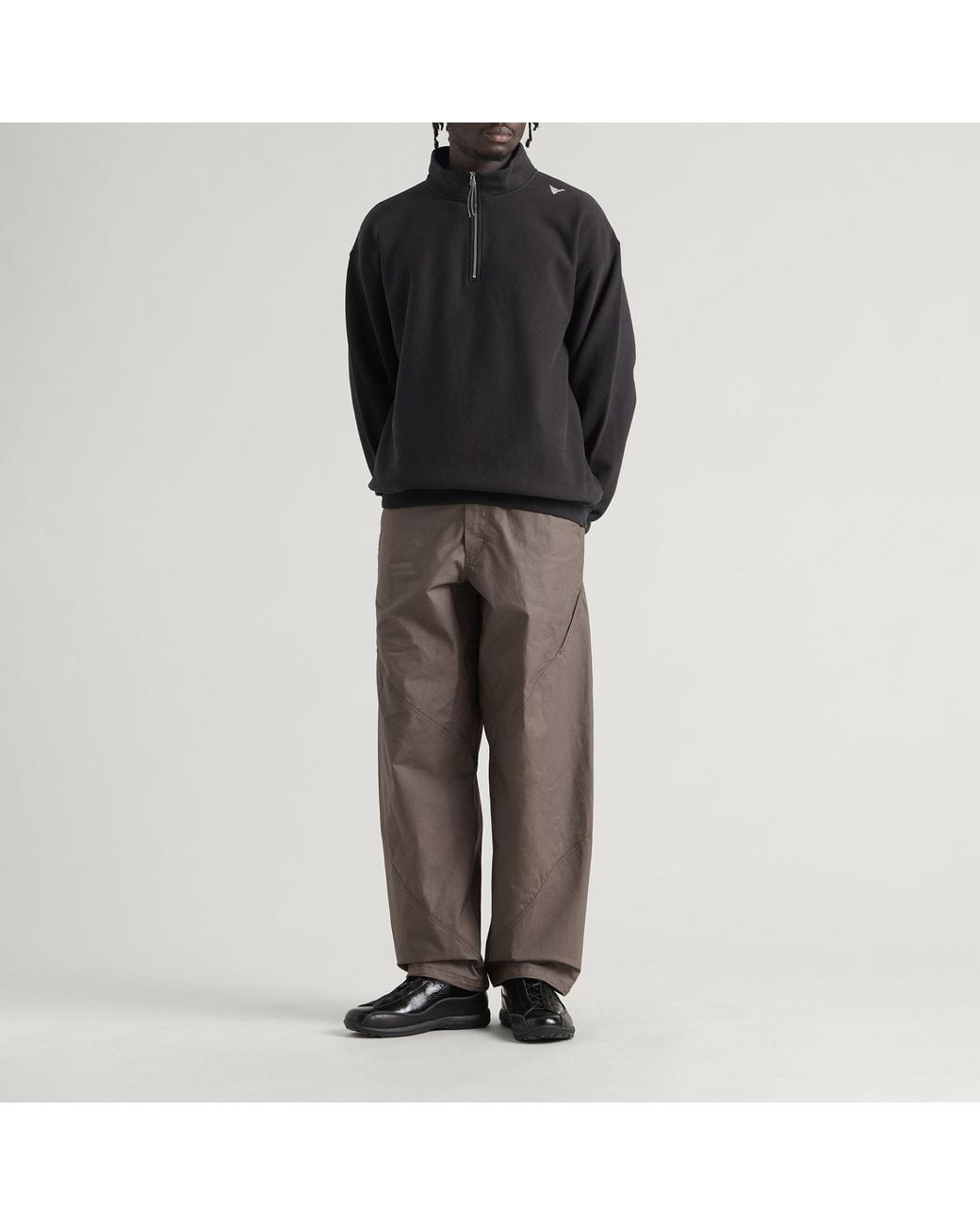 Roa Black Logo Half Zip Sweater for men