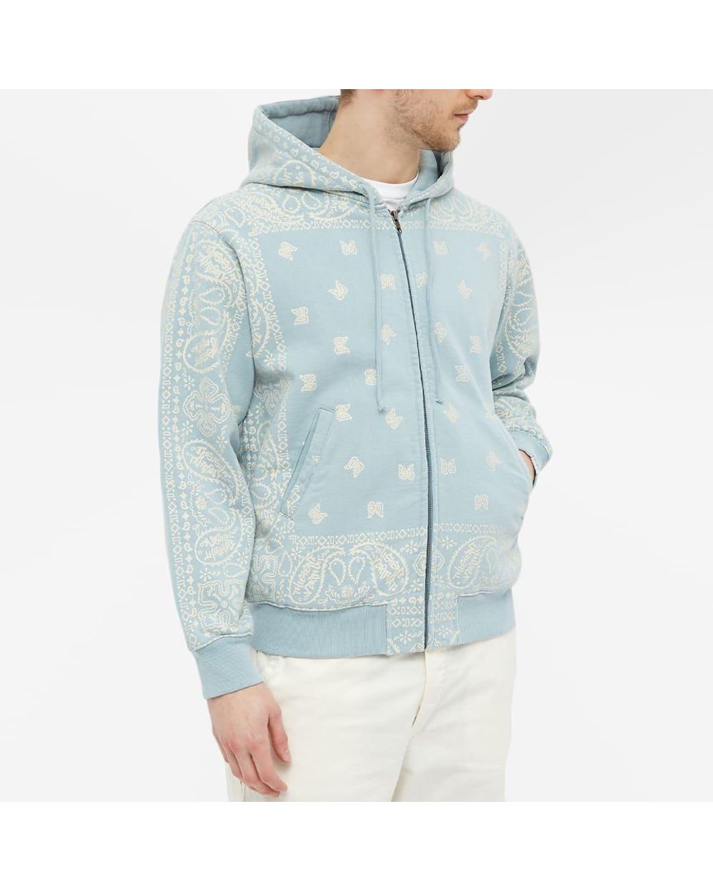 thisisneverthat Bandana Zip Up Hoody in Blue for Men | Lyst Canada