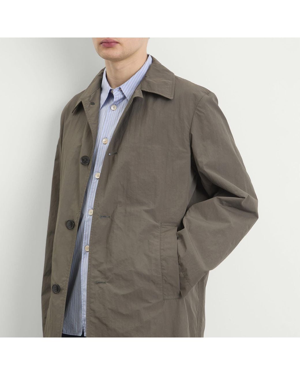 Dries Van Noten Brown Washed Water Repellent Trench Coat for men