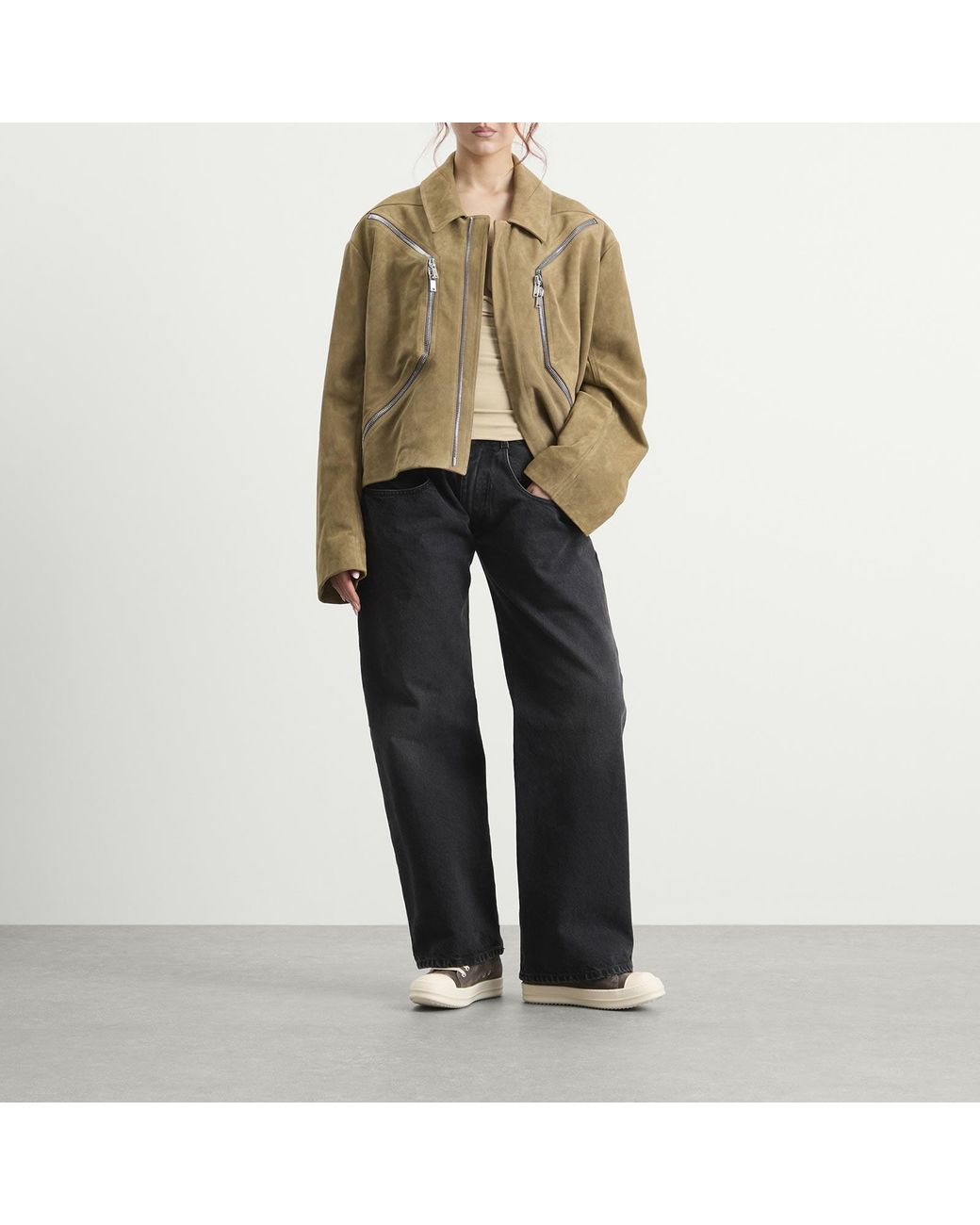 Rick Owens Green Heizer Mac Jacket
