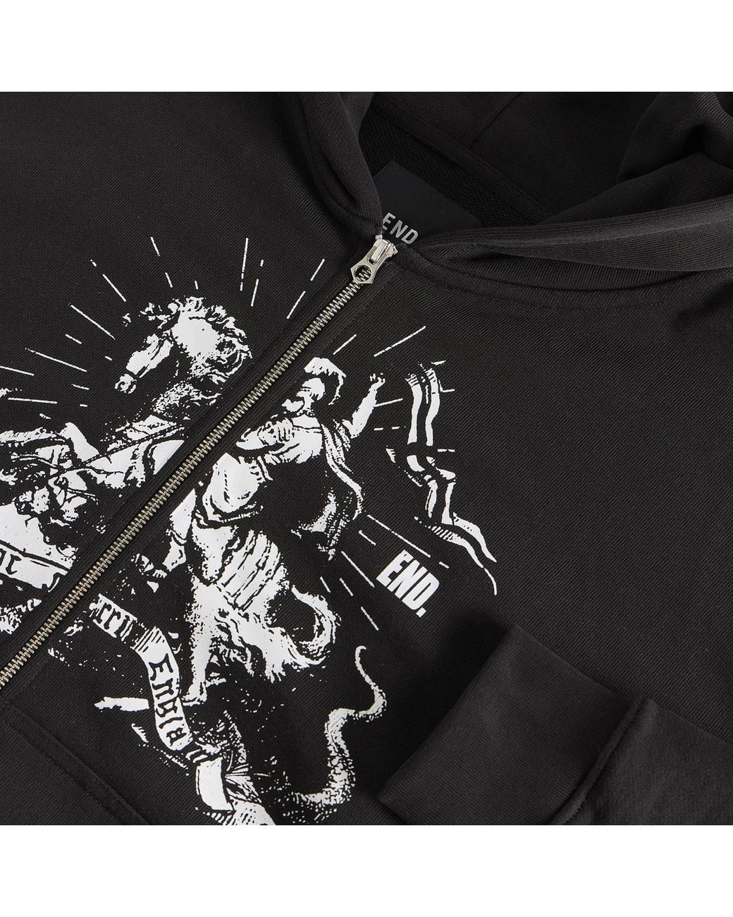 END. Black Soho Zip Hoodie