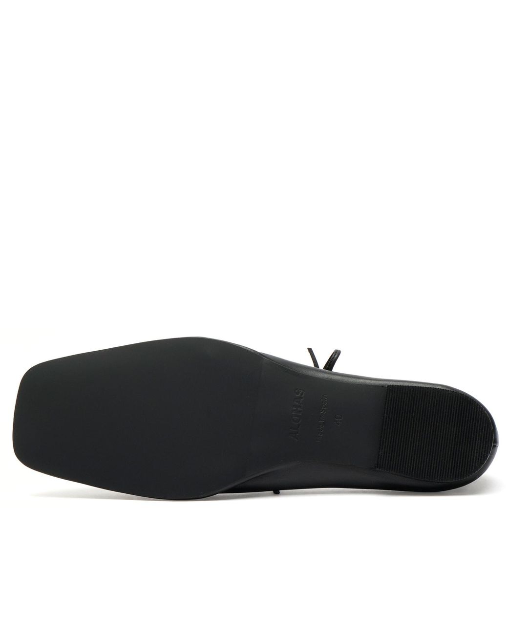 Alohas Black Sway Leather Ballet Flats