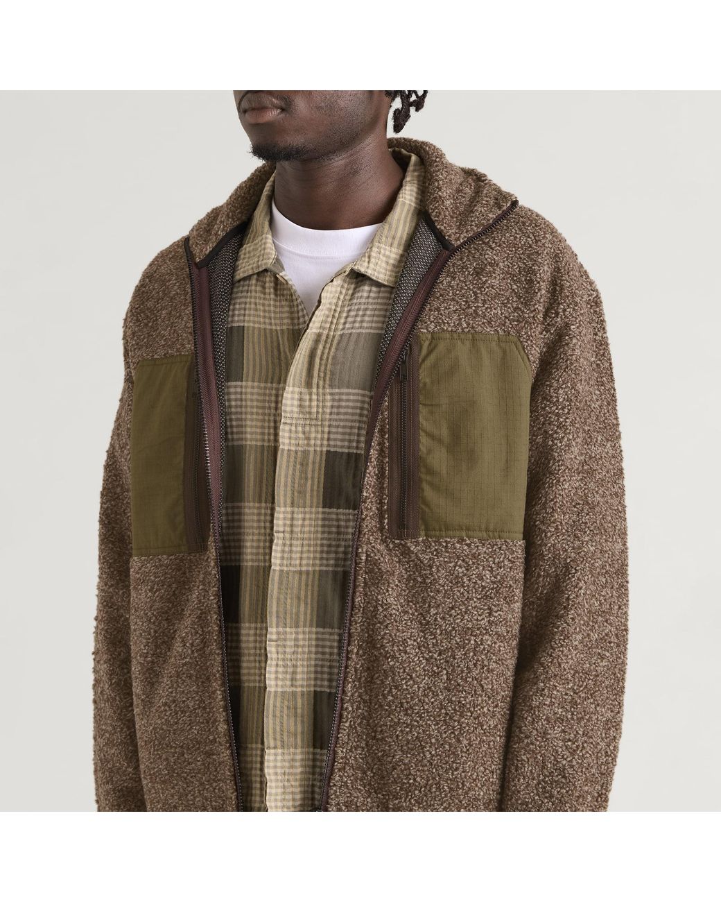 Cafe Mountain Brown Mountain Fleece Jacket for men