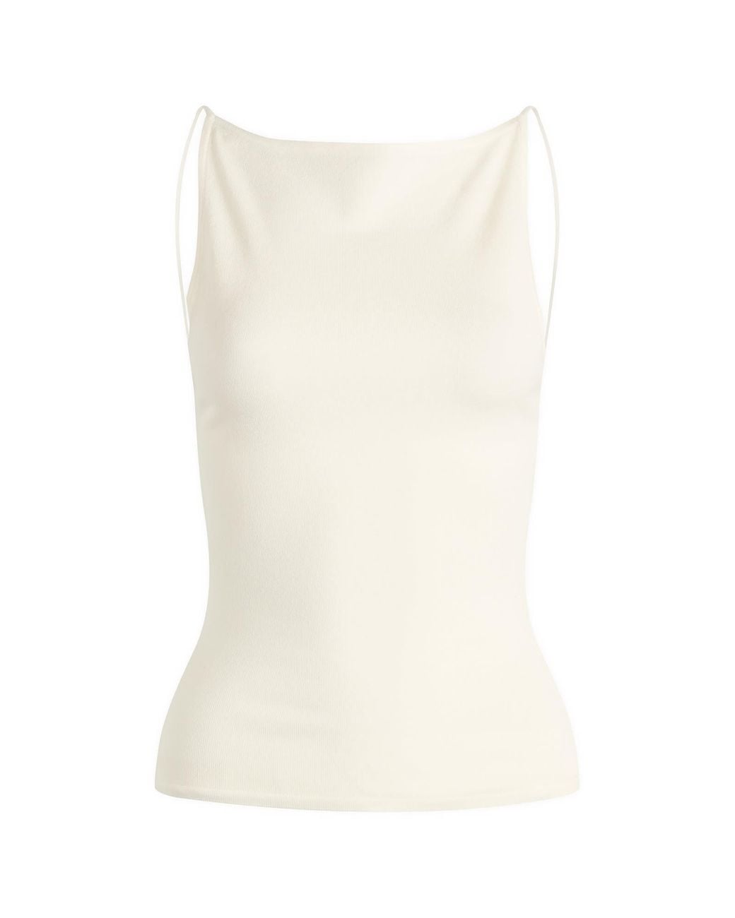 St. Agni White Square Neck Top