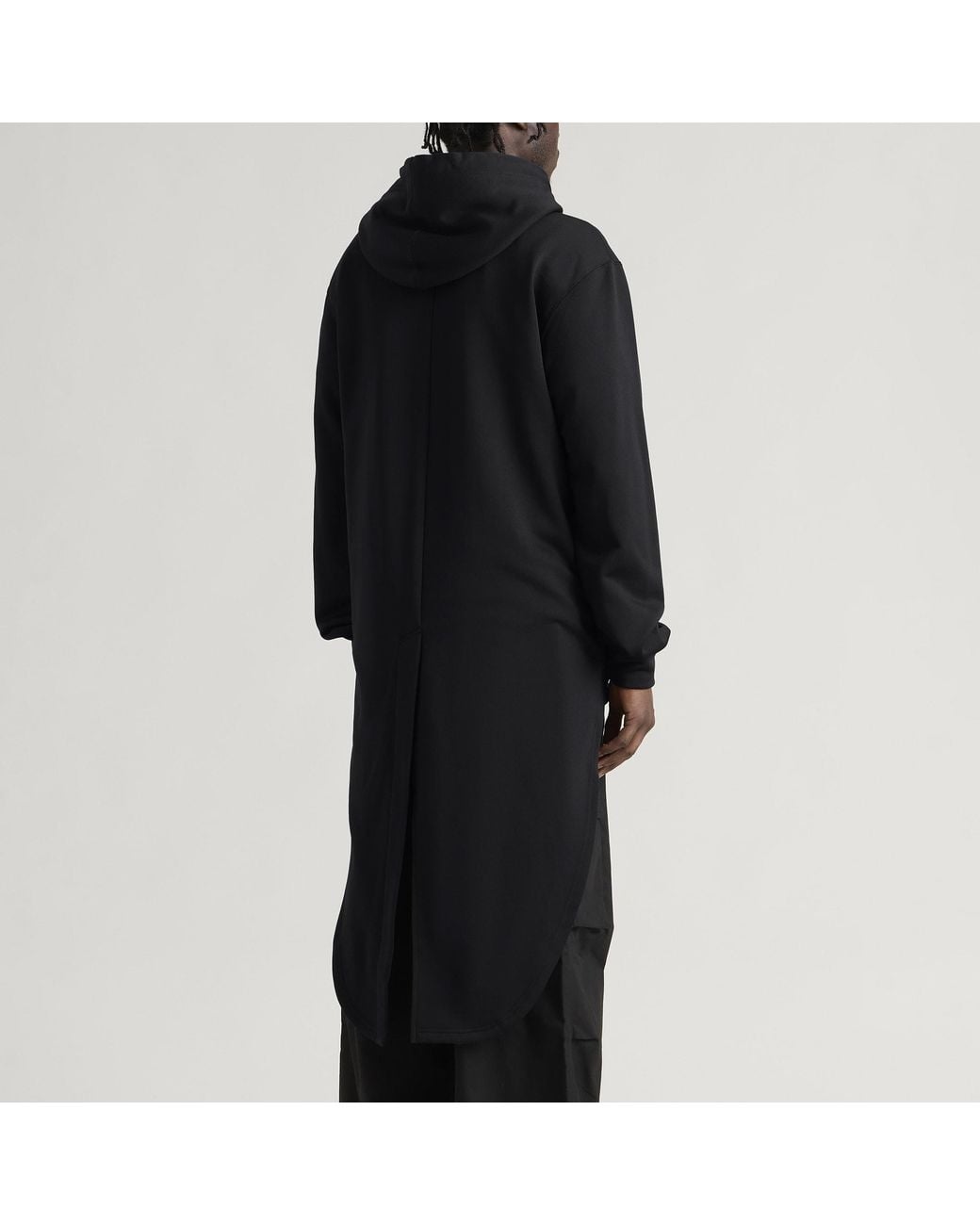 Comme des Garçons Black Cotton Blend Drop Hem Hoodie for men
