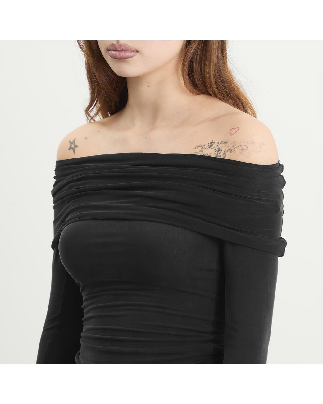 Peachy Den Black The Kylie Cold Shoulder Top