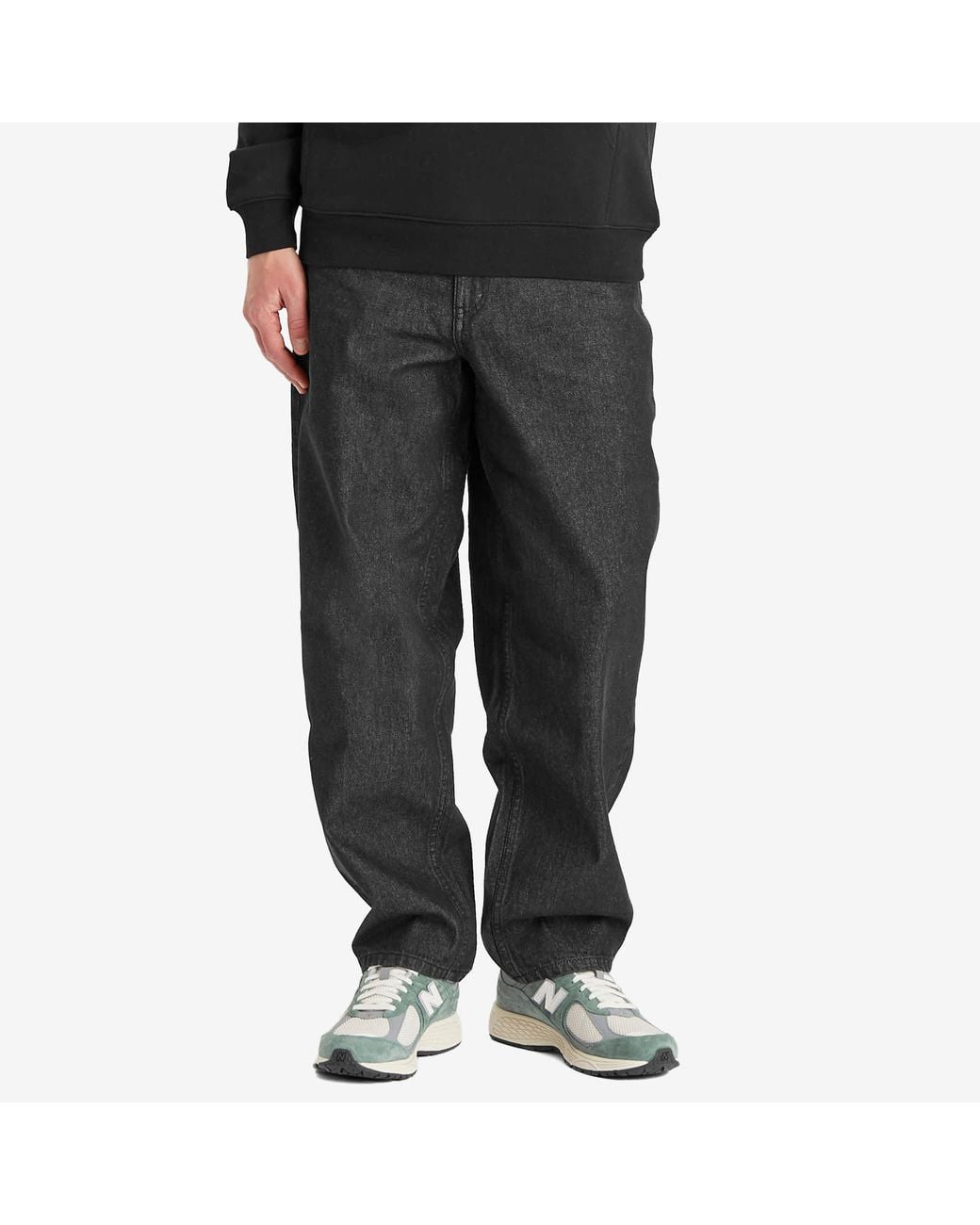 Dime Gray Classic Baggy Denim Pants for men