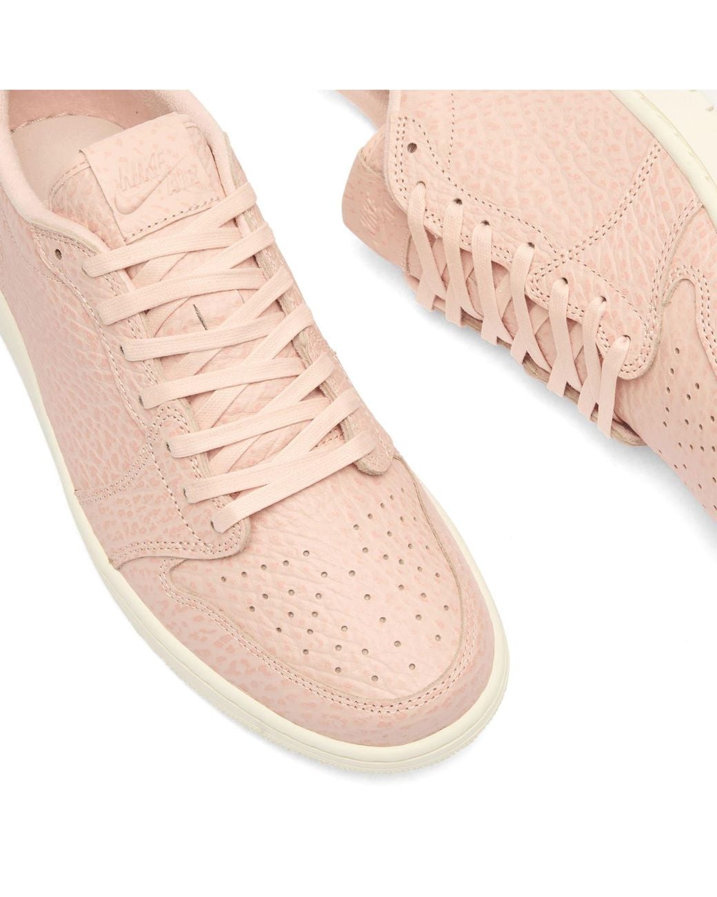 Nike Pink 1 Retro Low 'No Swoosh' Sneaker for men