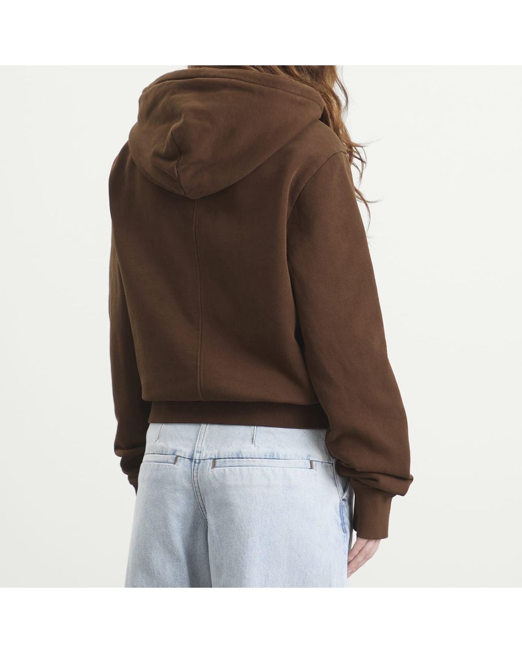Entire studios Brown Slim Zip Up Hoodie