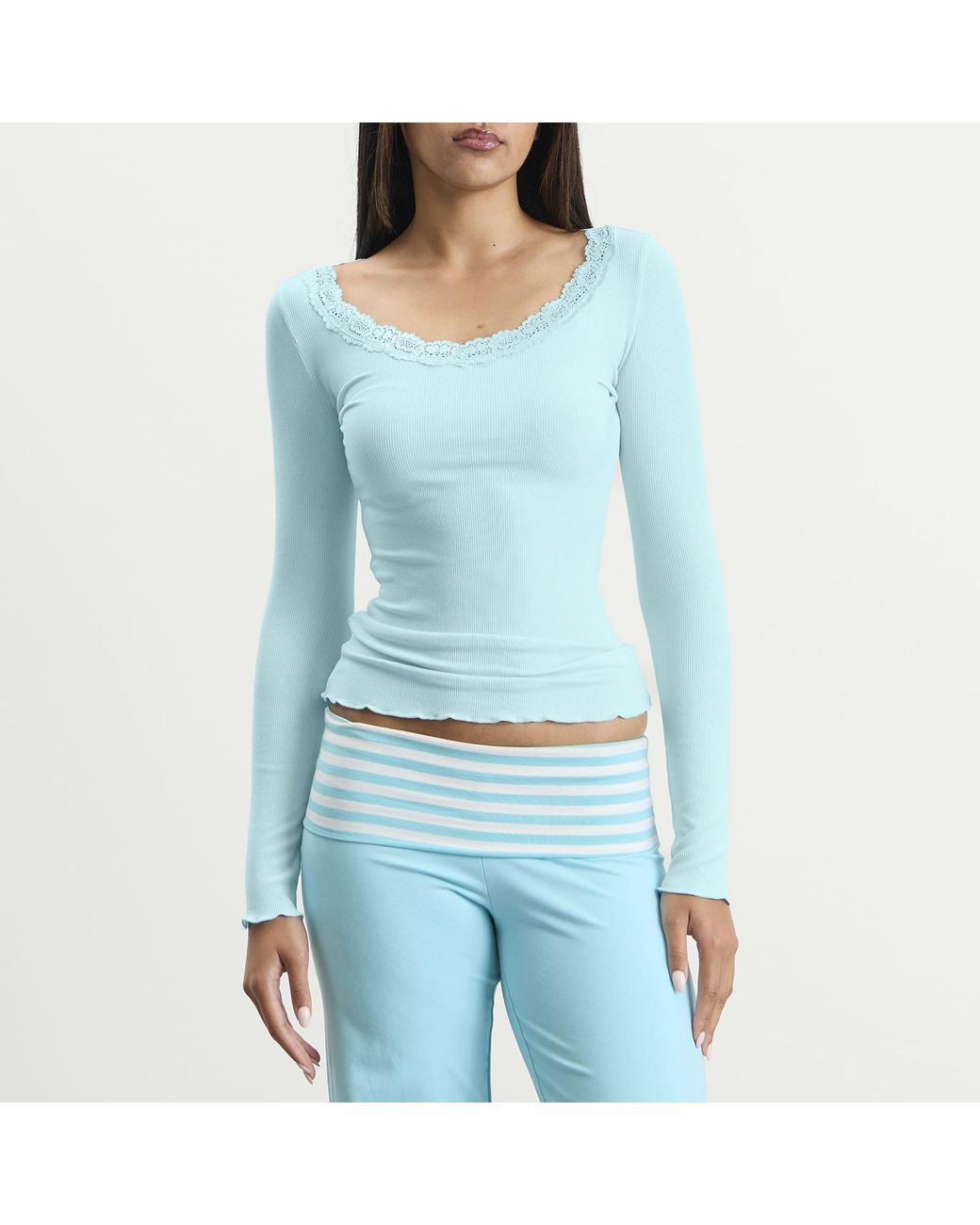 Many Many Clothes Blue The Uma Long Sleeve Top
