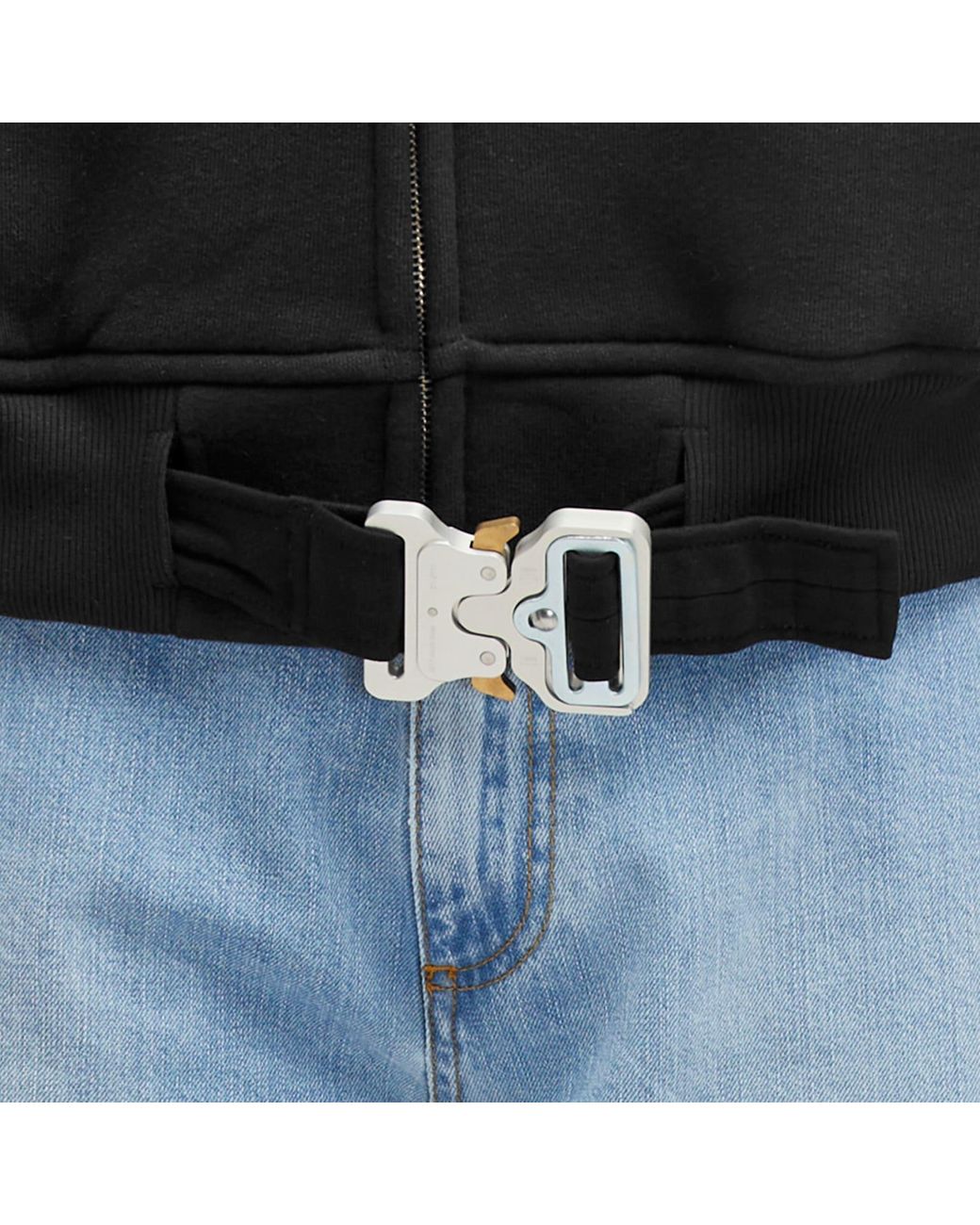1017 ALYX 9SM Belted Buckle Zip Hoodie in Black for Men | Lyst