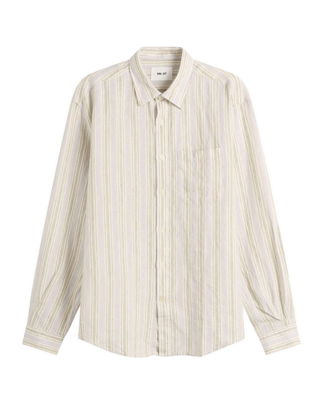 NN07 White Deon Stripe Shirt for men