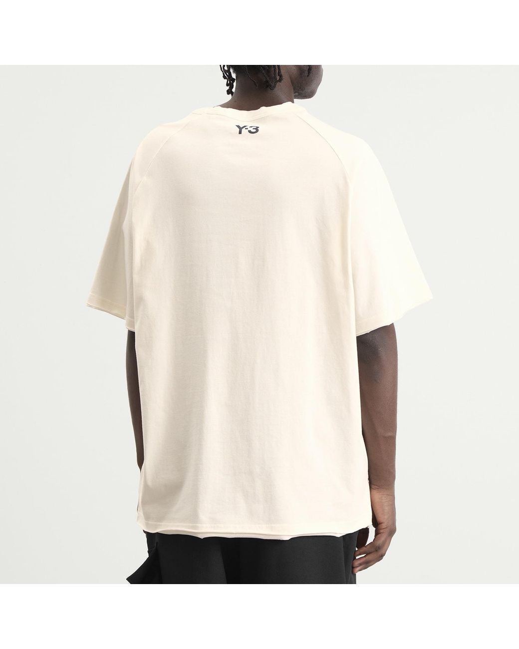 Y-3 Natural Distressed Short Sleeve T-Shirt for men